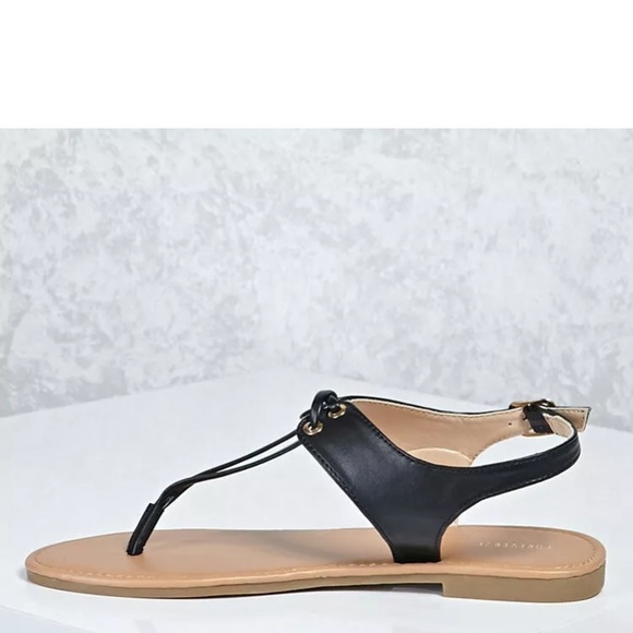 Forever 21 faux leather thong Sandals Sz 8 - Picture 3 of 3